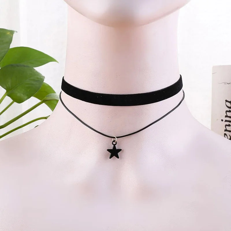 Royal Singh Store - Double Layers Gold Color | Chain Velvet Choker |Trendy Butterfly Short Necklace | More options |