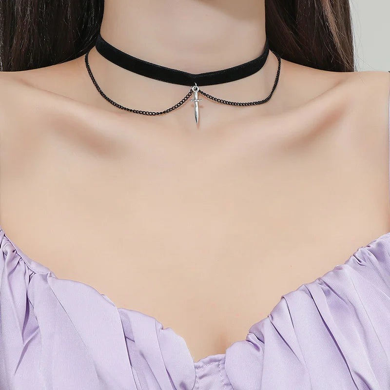 Royal Singh Store - Double Layers Gold Color | Chain Velvet Choker |Trendy Butterfly Short Necklace | More options |
