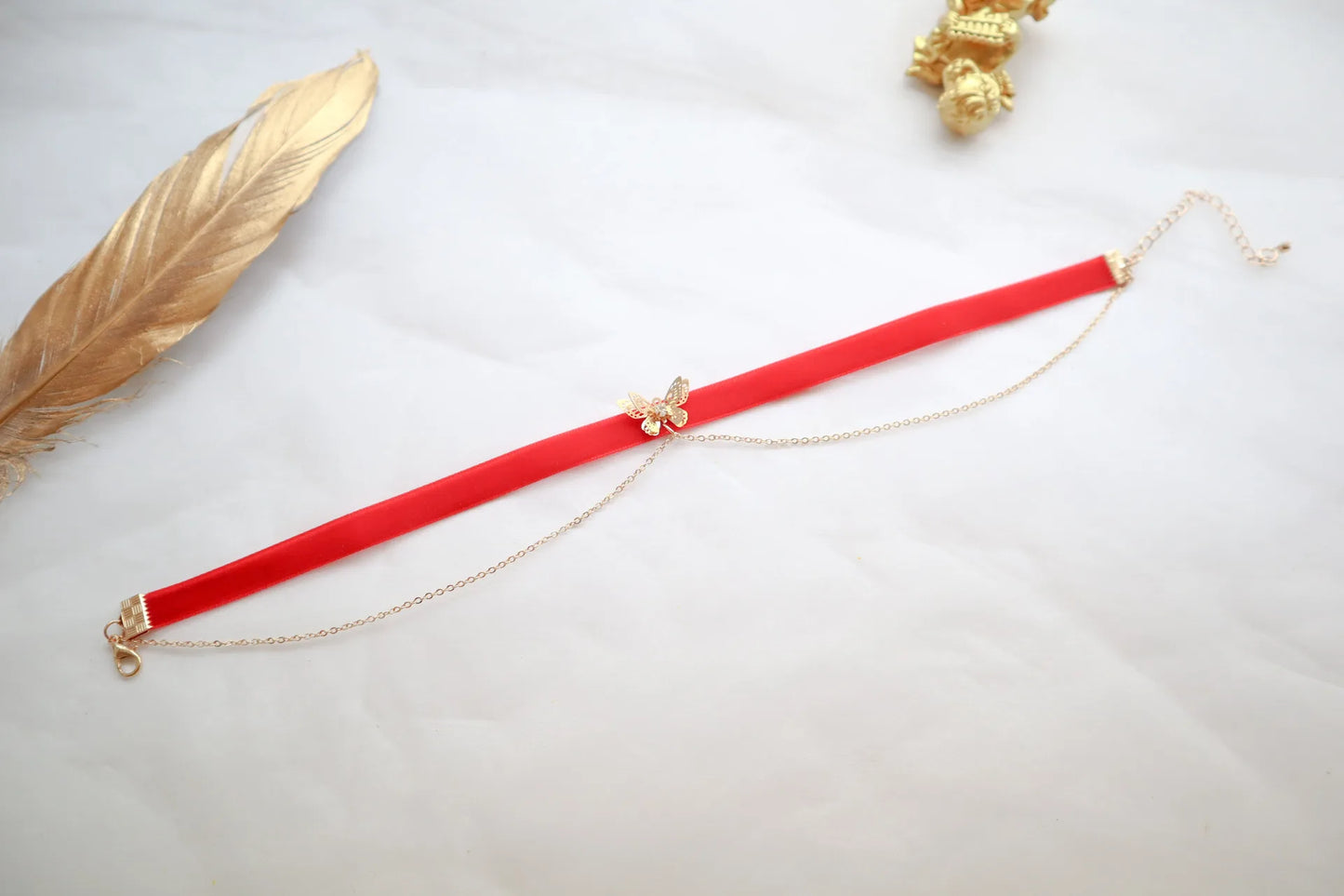 Royal Singh Store - Double Layers Gold Color | Chain Velvet Choker |Trendy Butterfly Short Necklace | More options |