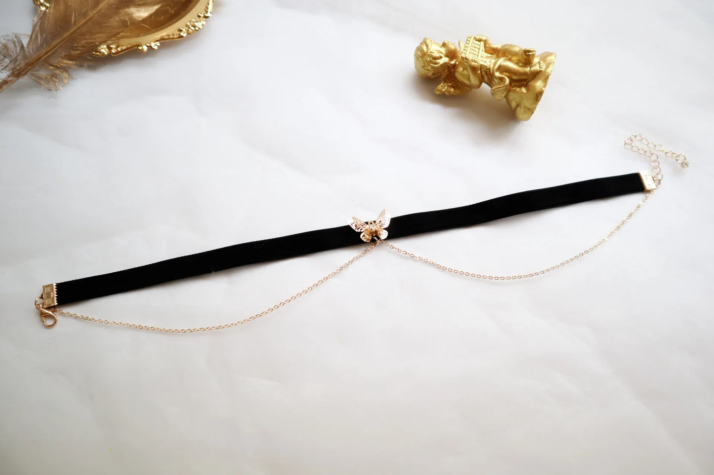 Royal Singh Store - Double Layers Gold Color | Chain Velvet Choker |Trendy Butterfly Short Necklace | More options |