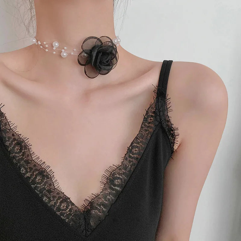 Royal Singh Store - Double Layers Gold Color | Chain Velvet Choker |Trendy Butterfly Short Necklace | More options |